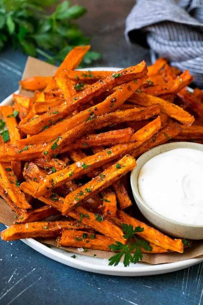 Baked or Fried Sweet Potato Fries