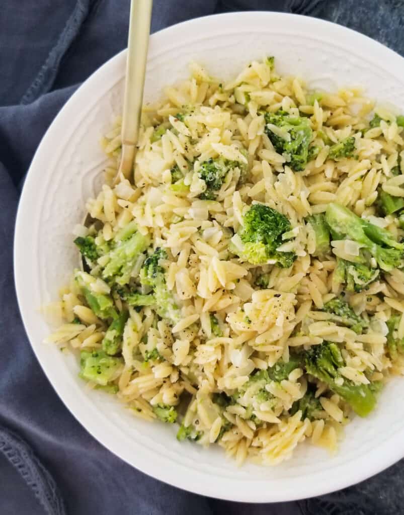 Broccoli With Parmesan Orzo
